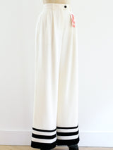 Escada Ivory Wide Leg Pant Bottom arcadeshops.com