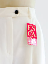 Escada Ivory Wide Leg Pant Bottom arcadeshops.com