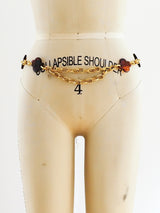 Yves Saint Laurent Tortoise Clover Chain Belt Accessory arcadeshops.com