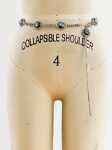 Rhinestone and Blue Crystal Belt Accessory arcadeshops.com