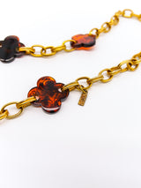 Yves Saint Laurent Tortoise Clover Chain Belt Accessory arcadeshops.com