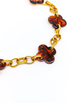 Yves Saint Laurent Tortoise Clover Chain Belt Accessory arcadeshops.com