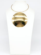 Oversized Disk Collar Necklace Jewelry arcadeshops.com