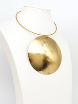 Oversized Disk Collar Necklace Jewelry arcadeshops.com