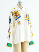 Escada Regalia Print Silk Blouse Top arcadeshops.com