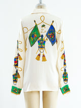 Escada Regalia Print Silk Blouse Top arcadeshops.com