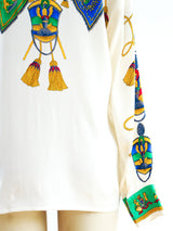 Escada Regalia Print Silk Blouse Top arcadeshops.com