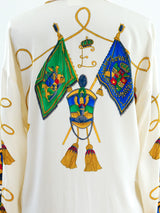 Escada Regalia Print Silk Blouse Top arcadeshops.com