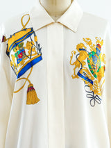 Escada Regalia Print Silk Blouse Top arcadeshops.com