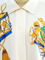 Escada Regalia Print Silk Blouse Top arcadeshops.com