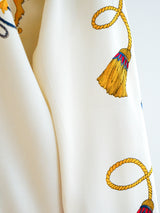 Escada Regalia Print Silk Blouse Top arcadeshops.com