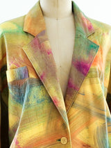Brushstroke Leather Jacket Jacket arcadeshops.com