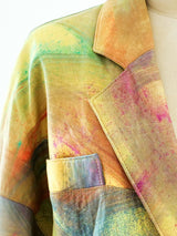 Brushstroke Leather Jacket Jacket arcadeshops.com