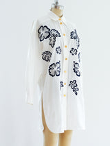 Escada Leaf Embroidered Shirt Top arcadeshops.com