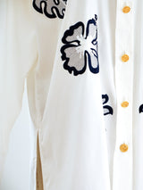 Escada Leaf Embroidered Shirt Top arcadeshops.com