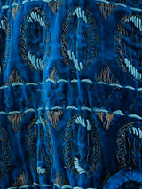 1920's Peacock Blue Velvet Cape Jacket arcadeshops.com
