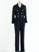 Escada Pinstripe Jumpsuit Suit arcadeshops.com