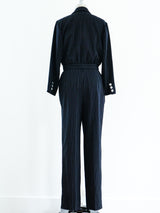 Escada Pinstripe Jumpsuit Suit arcadeshops.com