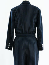 Escada Pinstripe Jumpsuit Suit arcadeshops.com
