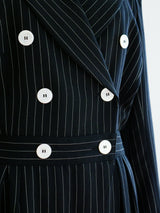 Escada Pinstripe Jumpsuit Suit arcadeshops.com