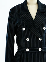 Escada Pinstripe Jumpsuit Suit arcadeshops.com