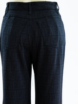 Fendi Black Zucca Logo Pants Bottom arcadeshops.com