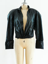 Norma Kamali Black Satin Jacket Jacket arcadeshops.com