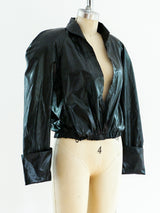 Norma Kamali Black Satin Jacket Jacket arcadeshops.com