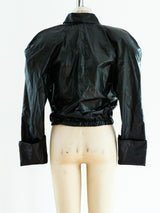 Norma Kamali Black Satin Jacket Jacket arcadeshops.com
