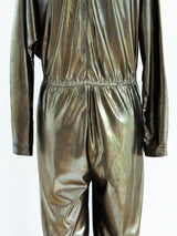 Gold Lurex Jersey Jumpsuit Suit arcadeshops.com