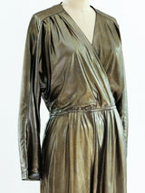 Gold Lurex Jersey Jumpsuit Suit arcadeshops.com