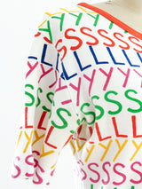 YSL Multicolored Graphic Logo Tee Top arcadeshops.com