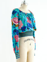 Missoni Knit Banded Floral Top Top arcadeshops.com