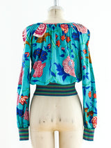 Missoni Knit Banded Floral Top Top arcadeshops.com