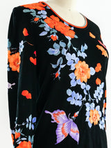 Leonard Paris Floral Jersey Long Sleeve Top Top arcadeshops.com