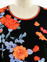 Leonard Paris Floral Jersey Long Sleeve Top Top arcadeshops.com