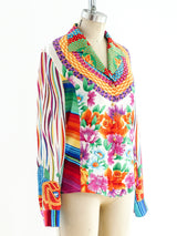 Escada Printed Silk Shirt Top arcadeshops.com
