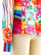 Escada Printed Silk Shirt Top arcadeshops.com