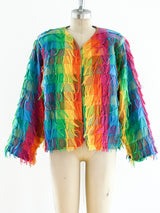 Rainbow Fringe Jacket Jacket arcadeshops.com