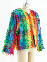 Rainbow Fringe Jacket Jacket arcadeshops.com