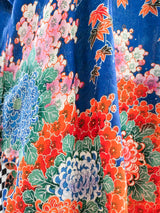 1920's Floral Rayon Pajama Top Top arcadeshops.com