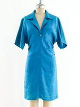 Gucci Turquoise Linen Dress Dress arcadeshops.com
