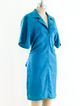 Gucci Turquoise Linen Dress Dress arcadeshops.com