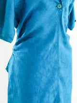 Gucci Turquoise Linen Dress Dress arcadeshops.com