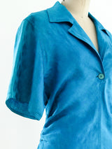 Gucci Turquoise Linen Dress Dress arcadeshops.com