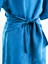 Gucci Turquoise Linen Dress Dress arcadeshops.com