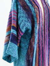 Handwoven Ikat Multicolor Duster Jacket arcadeshops.com