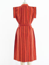Yves Saint Laurent Woven Striped Dress Dress arcadeshops.com