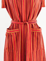 Yves Saint Laurent Woven Striped Dress Dress arcadeshops.com