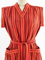 Yves Saint Laurent Woven Striped Dress Dress arcadeshops.com